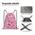 thumbnail image 4 of Pofeuu Sanrio for Water-Resistant 210D Drawstring Bag Compact Foldable Design Gym Yoga Travel Essentials Lightweight Carryall-Medium, 4 of 6