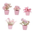 thumbnail image 3 of 5 miniplantas artificiales en maceta, flores artificiales decorativas, bonsái de imitación para estantería, baño, escritorio, decoración del hogar. Estilo D, 3 of 8