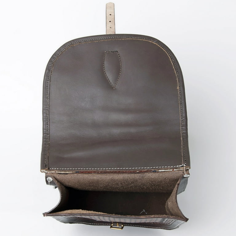 Sacoches De Selle Western En Cuir – Marron Rough Out, Daarkgreen, Modèle Cantle Bag