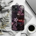 thumbnail image 6 of Dark Gothic Collage Phone Case, Vintage Aesthetic Purple and Black Art Protective Phone Cover for iPhone 16 15 14 13 12 11 Pro Max Mini Plus, 6 of 6