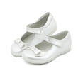 thumbnail image 1 of Balerina Coqueta Para Niña Con Moño Charol Blanco Velcro blanco 13.5, 1 of 6
