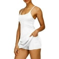 thumbnail image 1 of TheFound Femmes Robe de Sport Bretelles de Couleur Unie Jupe avec Doublure Short, 1 of 9