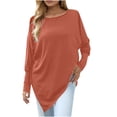 thumbnail image 1 of Birdeem Blouse Mode Décontractée Col Rond Manches Longues Confortable Couleur Unie pour Femmes, 1 of 8