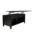 thumbnail image 2 of Zimtown Table Basse Relevable avec Compartiment Caché Table Rectangulaire Espace de Rangement Meubles de Salon (Noir), 2 of 11