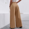 thumbnail image 4 of Women's Wrinkle-Free Pleated High Waisted Business Casual Wide Leg Dress Pants 2026 Brown S, 4 of 5