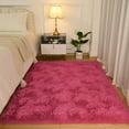 thumbnail image 2 of Soft Fluffy Area Rugs for Bedroom, 5 x 8 Feet Fluffy Shag Plush Shaggy Rug for Girls Kids Baby Teen Dorm Home Decor Aesthetic, Nursery for Living Room Christmas Decor (Rose Red), 2 of 7