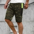 thumbnail image 3 of Abcnature Men's Athletic Shorts, Sports Gym Running Short Pants, Mens Summer Casual Fitness Bodybuilding Camouflage Printed Sports Shorts, Cargo Casual Hiking Shorts Green XXL, 3 of 6