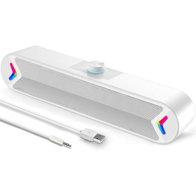 for Computer with 10W Stereo Sound and Colorful Light,Plug-n- (A39PRO /Black)