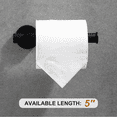 Matte Black Wall Mount Toilet Paper Roll Holder, Durable SUS304