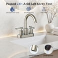 thumbnail image 6 of TVOFEK Bathroom Faucet 4 inch Centerset, Brushed Nickel 3 Hole Vanity Sink Faucet with Metal Pop up Drain, SUS316 Stainless Steel, 6 of 15