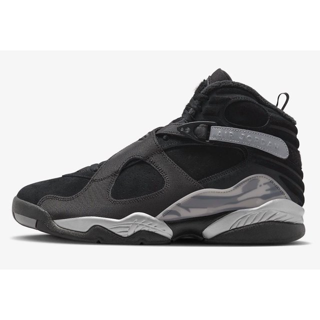 N I-K-E A i r-Jor-dan 8 Winterized Black Gunsmoke Grey Silver FD1334-001 sz 14 Men's