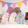 thumbnail image 2 of Guvpev 11.8" Bunny Stuffed Animal, Soft Rabbit Plush Toy with Long Ears, Cuddly Velvet-Soft Bunny Doll for Room Decor, Easter Basket Stuffer & Birthday Gift Ideal, 2 of 4