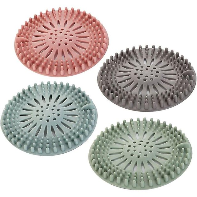 Filtro de residuos de ducha Filtro de pelo de ducha Filtro de fregadero de silicona Filtro de pelo de ducha Protectores de drenaje de silicona Filtro de drenaje de ducha para baño y cocina,