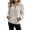 Beige, variant on Womens Sherpa Fleece Sweatshirt Quarter Zipper Pullover Long Sleeve Soft Warm Fuzzy Tops with Pockets