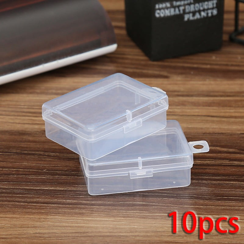 10x Mini Plastic Storage Box Container Case Jewelry Screw Accessories Organizer 