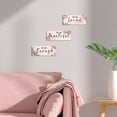 thumbnail image 4 of MUCHENGGIFT Pink Wall Decor for Girls 3 Pieces Inspirational Quotes Wall Art Thick Wooden Wall Hanging Bathroom Bedroom Decor - You Are Loved Signs Wall Decor, 4x10x0.3 Inch, 4 of 5