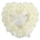 thumbnail image 1 of Jadeshay Almohadas para Portador de Anillos, Caja de Anillo de Bodas en Forma de corazón romántico, decoración de Diamantes de imitación Rosa(Beige), 1 of 9