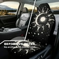 thumbnail image 4 of Yuyamidu Sun and Moon Car Seat Covers Front Seats Only, Black Bucket Seat Cover Universal Fit for Car Truck Van and SUV Waterproof, 4 of 7