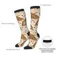 thumbnail image 4 of Xecao Corn 5 print thigh-high socks, crafted for both men and women with a stretchy, high-opaque design perfect for daily wear, 4 of 6