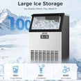 thumbnail image 3 of OSTBA Commercial Ice Maker, 100 LBS/24H Ice Machine, Under Counter & Freestanding Automatic Ice Maker, Self-Cleaning, LCD Display, ETL Certified for Bar, Restaurant & Commercial Use, 3 of 7