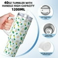 thumbnail image 3 of Pofeuu Pineapple Print 40oz Ice Bully With Handle And Straw Stainless Steel Vacuum Insulated Cup And 2 In 1 Straw Lid, 3 of 8