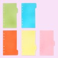 thumbnail image 3 of 6pcs A6 Dividers Set 6 Holes Ring Colored Notebook Binders Divider Index Page Tab Cards Set Notebook Accessories School Stationery, 3 of 9