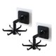 thumbnail image 1 of Dsseng - 2 ganchos plegables giratorios de 360 grados, multiusos, para colgar utensilios, gancho autoadhesivo vertical de 180 grados (negro), 1 of 6