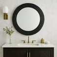 thumbnail image 6 of Varaluz Athena 40-in Round Wall Mirror - Matte Black/Black Seagrass, 6 of 8