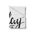 thumbnail image 2 of Choose Joy Soft Flannel Fleece Throw Blanket, Wise and Encouraging Happy Text on a Plain Background Monochrome, Cozy Plush for Indoor and Outdoor Use, 50" x 70", Charcoal Grey and White, by Ambesonne, 2 of 5