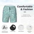 thumbnail image 6 of Picia Geometric Elements pattern Mens Swim Trunks with Compression Liner Stretch Beach Shorts Quick Dry with Zipper Pockets No-Chafing Board Shorts-Small, 6 of 9