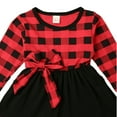 thumbnail image 4 of Christmas Baby Girls Tutu Dress Red Plaid Checked Ruffle Long Sleeve Dresses Tops Party Princess Ruffle Tutu Dresses Winter Fall Clothes, 4 of 7