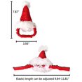 thumbnail image 4 of Sombrero para mascotas de vacaciones y Navidad, disfraz de sombrero de Papá Noel para mascotas, colección de Navidad, accesorio para mascotas para gato, conejo, hámster, conejillo de indias, rojo JAMW Sencillez, 4 of 4