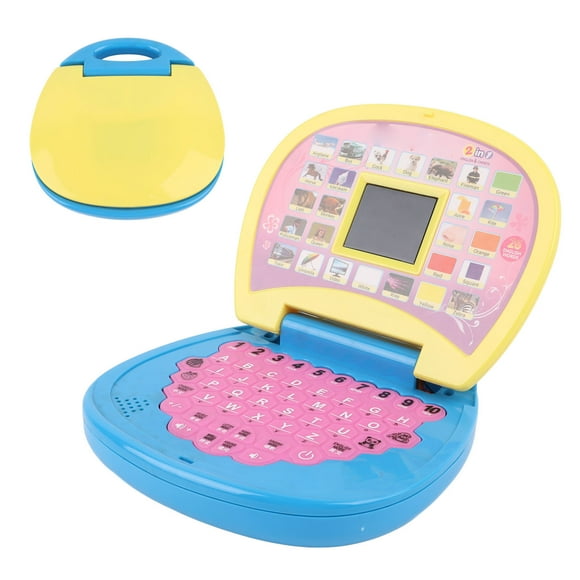 Kids Laptop Toy, Kids Learning Laptop Educational Learning LED Screen Portable Handle Computer Learning Toy for Children