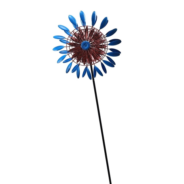 Adorno de de luz solar decoración de paisaje colorido giratorio para jardín Azul eléctrico kusrkot Hilanderos de viento