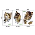thumbnail image 3 of Adhesivo de gato para pared 3d bonito, baño, inodoro, sala de estar, decoración del hogar, calcomanía de fondo, pegatinas de pared de Pvc, 3 of 5
