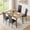 Brown-4 Dining Table Set, variant on Asofer 25" Dining Table and Chairs 2 Set, Dining Table Set for 2 with Wooden tabletop, for Kitchen, Apartment, Small Space, Black