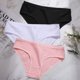 thumbnail image 3 of Bragas de algodón para mujer, ropa interior Sexy de Color sólido, lencería íntima, 3 unidades por Set, 3 of 5