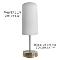 thumbnail image 2 of Lampara De Mesa, Luz Ideal, Murano Satín, Pantalla De Tela blanco, 2 of 6