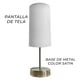 thumbnail image 2 of Lampara De Mesa, Luz Ideal, Murano Satín, Pantalla De Tela blanco, 2 of 6
