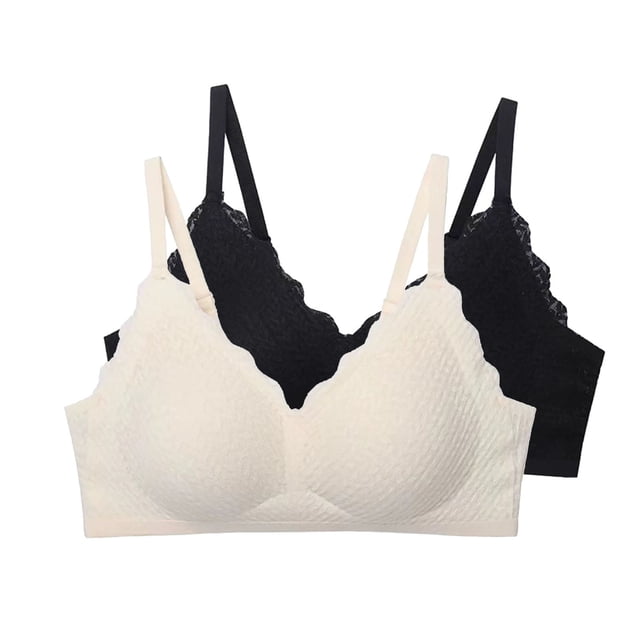 WZXFASHION Soutiens-Gorge à Maintien Élevé pour Femmes Bretelles Réglables Couverture Complète Soutiens-Gorge Confortables Sans Armature Soutiens-Gorge Sans Fil Noir TG