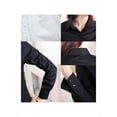 thumbnail image 2 of Women Career Black Shirt Casual Long-sleeved Slim Blouses Overalls Office OL Top, 2 of 3