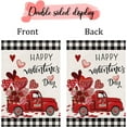 thumbnail image 5 of Valentines Day Flags for Outdoors 28 X 40 Double Sided Large Happy Valentine''s Day House Flags Burlap Farmhouse Rustic Welcome Decorative Holiday Flags for Porch Decor Outside Decoration Rose Heart, 5 of 6