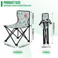 thumbnail image 2 of Starfish Shells Blue Camping Folding Table and Chair Set, 2pcs Fold Up Chair with 1pcs Lightweight Folding Table, Portable Lightweight Folding Camping for Picnic, Sports, Fishing, 2 of 5