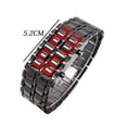 thumbnail image 6 of Ziurtnc Men Digital Watch Large Screen Electroplated High Accuracy Decorative Cool Style Individual Stainless Comfortable Strap Lighweight Men Wristband, 6 of 8