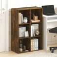 thumbnail image 2 of Furinno LUDER 6-Cube Bookcase with Open Storage Shelves, 11.6 x 23.9 x 35.7 Inches, Amber Pine, 2 of 5