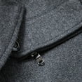 thumbnail image 4 of ANINEO Men Casual Woolen Overcoat Solid Color Double Collar Convertible Collar Padded Coats Fashion Male's Woolen Garment Classic Male Outwear, 4 of 8