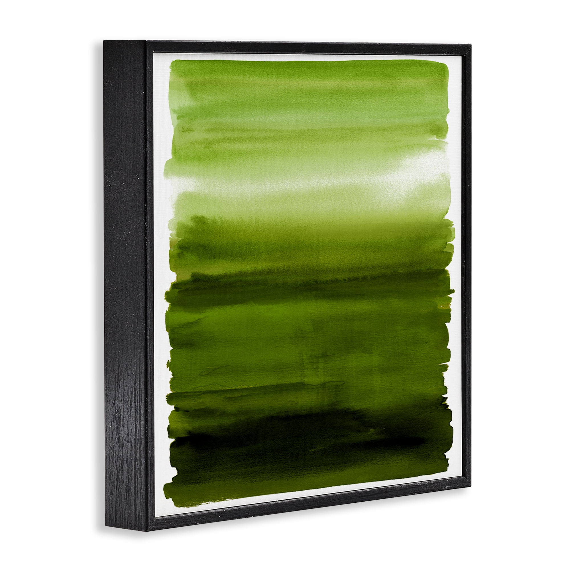 Stupell Industries Earthy Green Ombre Black Framed Giclee Art, design by Allie Corbin