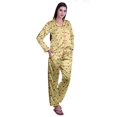 thumbnail image 2 of Moomaya Ensembles de Détente pour Femmes à Manches Longues, Pyjama à Col Cranté Boutonné, 2 of 6
