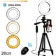 thumbnail image 1 of Anillo de luz LED, trípode para teléfono con control remoto Bluetooth para maquillaje, transmisión en vivo, selfies y fotografía. Compatible con la mayoría de teléfonos inteligentes., 1 of 8