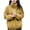 Yellow, variant on Lovskoo 2024 Womens Winter Coats Stand Collar Fuzzy Fleece Quilted Jacket Thick Warm Solid Color Long Sleeve Casual Outwear & Jackets Cotton Padded Outerwear Coffee